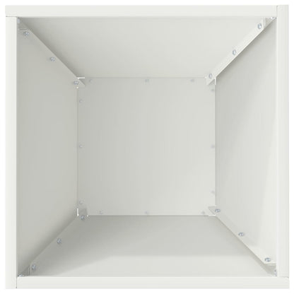 Trädgårdsplanterare Vit 35 x 35 x 15 cm Kallvalsat stål