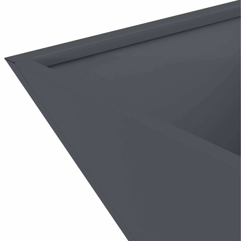 Trädgårdsplanterare Antracit 35 x 35 x 15 cm Kallvalsat stål