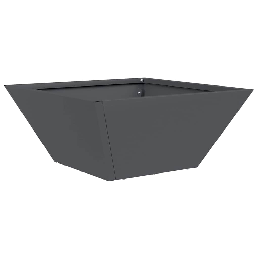 Trädgårdsplanterare Antracit 35 x 35 x 15 cm Kallvalsat stål