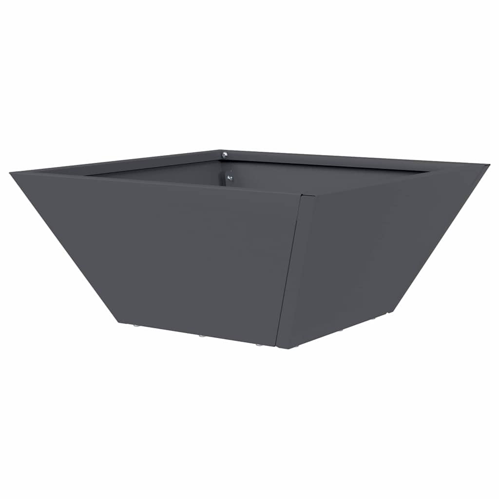 Trädgårdsplanterare Antracit 35 x 35 x 15 cm Kallvalsat stål