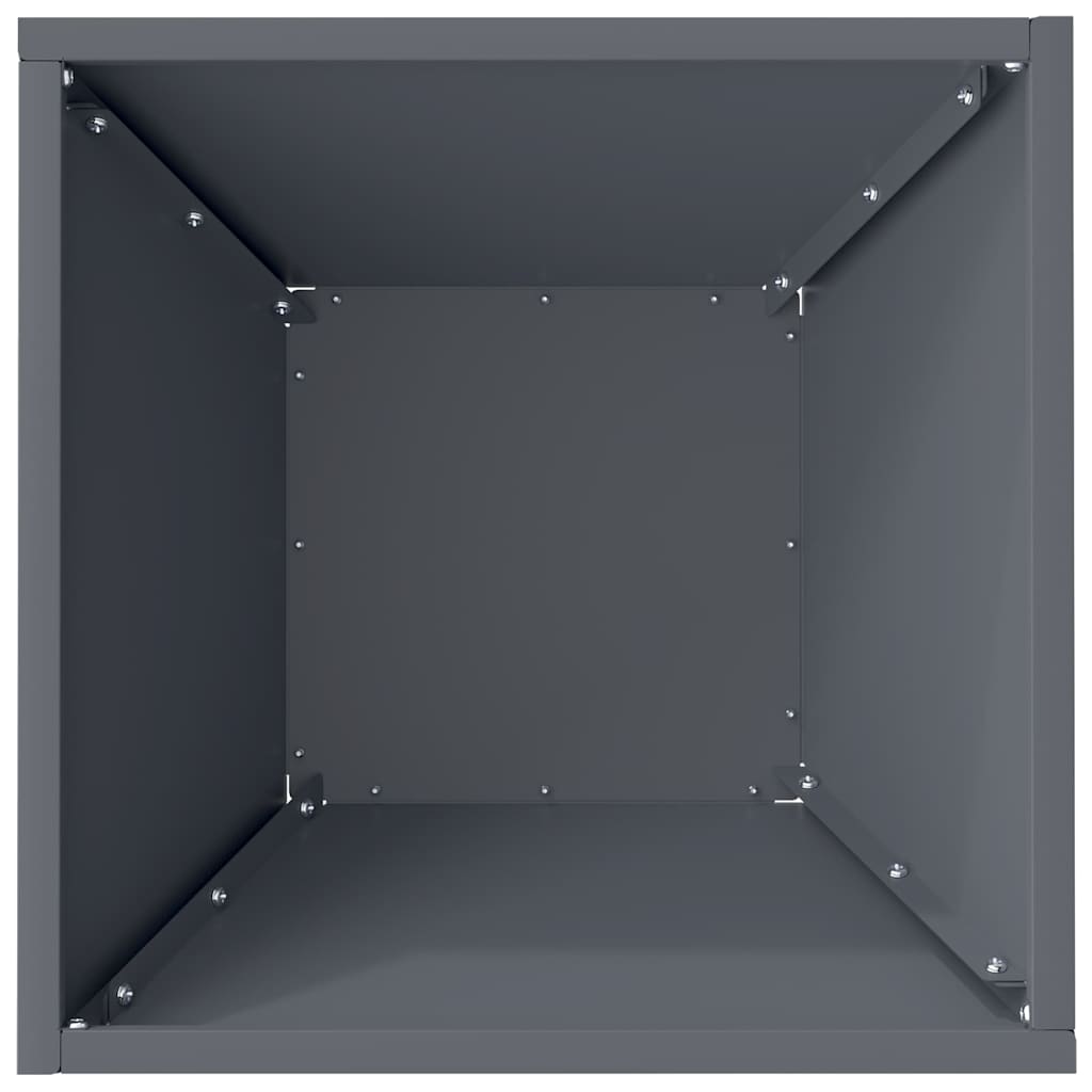 Trädgårdsplanterare Antracit 35 x 35 x 15 cm Kallvalsat stål