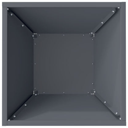 Trädgårdsplanterare Antracit 35 x 35 x 15 cm Kallvalsat stål