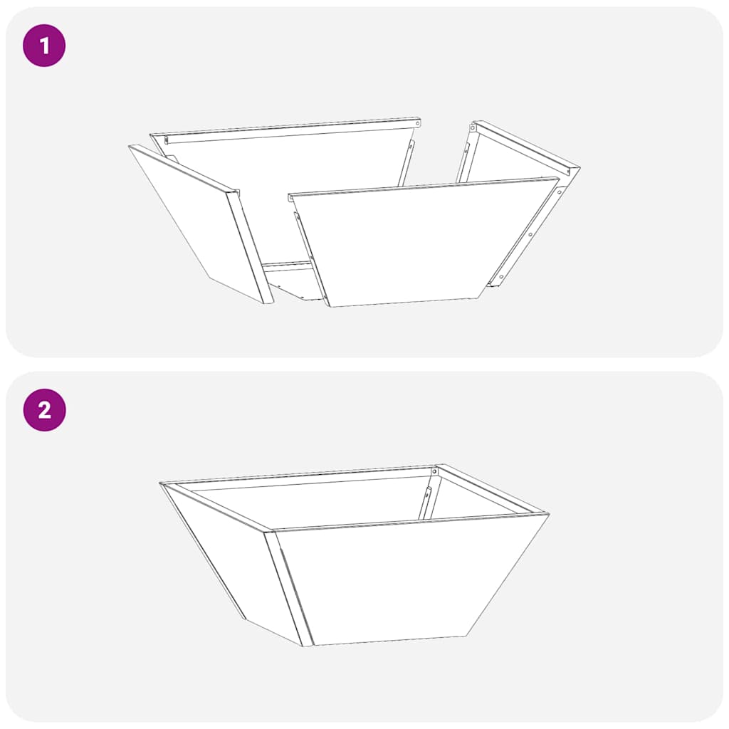 Trädgårdsplanterare 5 pcs Antracit 35 x 35 x 15 cm