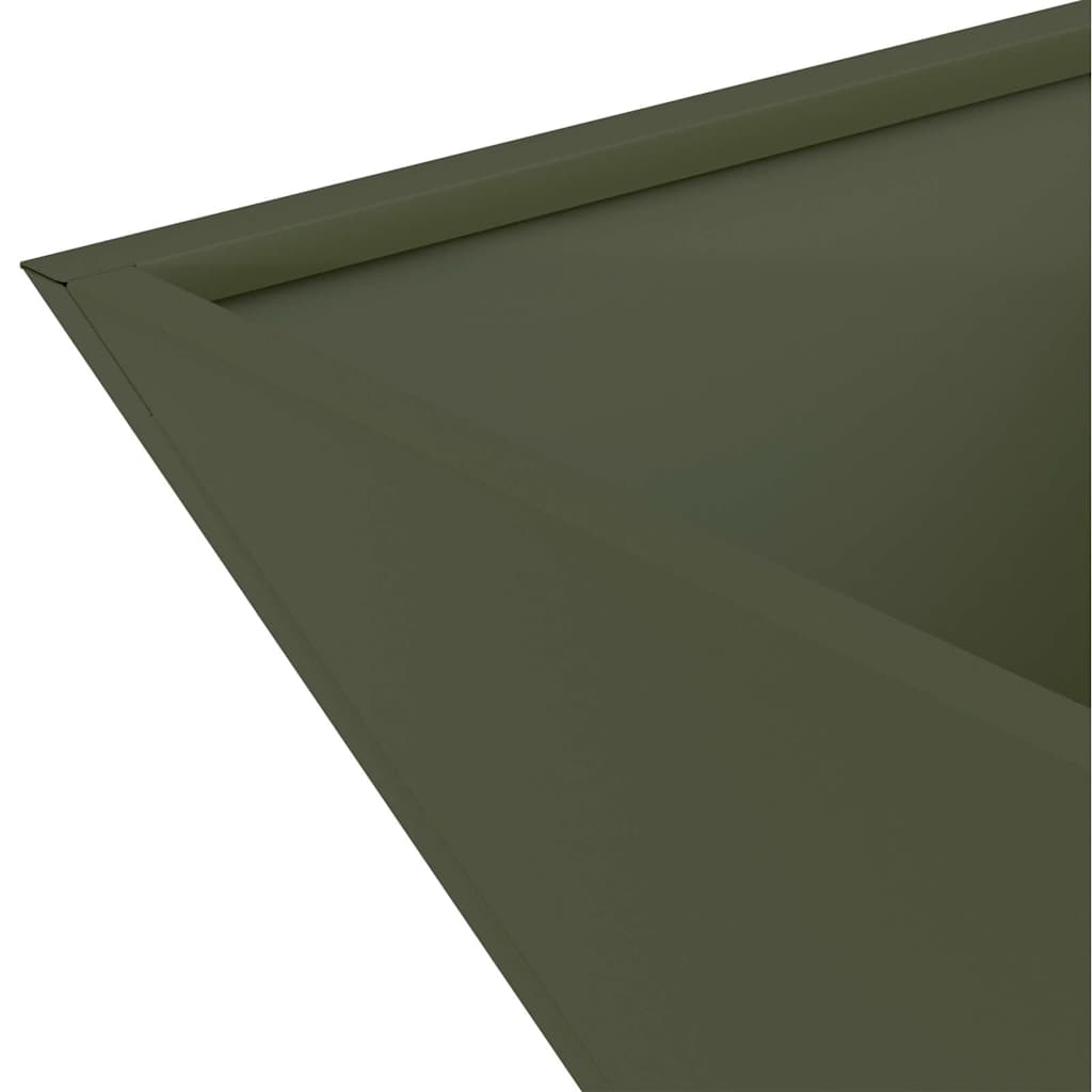 Trädgårdsplanterare Olivgrön 35 x 35 x 15 cm Kallvalsat stål