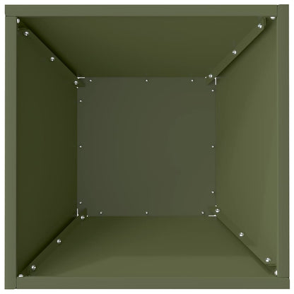 Trädgårdsplanterare Olivgrön 35 x 35 x 15 cm Kallvalsat stål