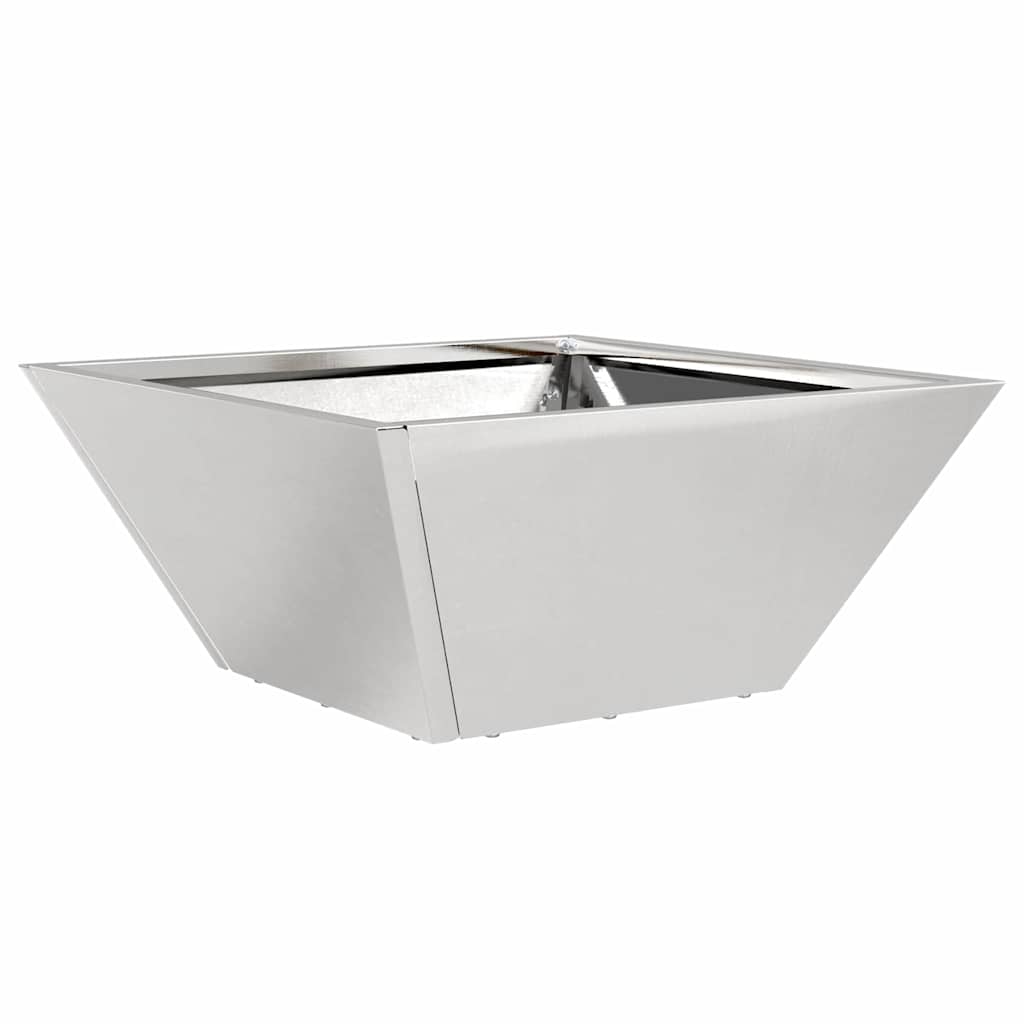 Trädgårdsplanterare Silver 35 x 35 x 15 cm Rostfritt stål