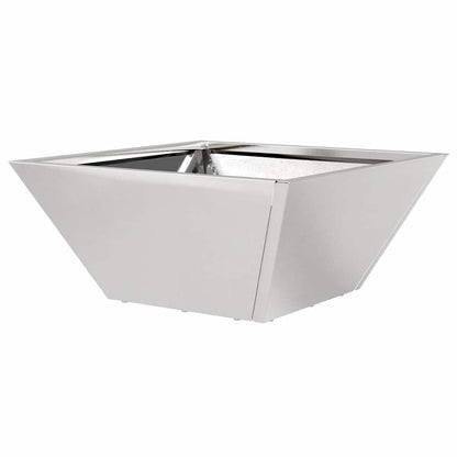 Trädgårdsplanterare Silver 35 x 35 x 15 cm Rostfritt stål