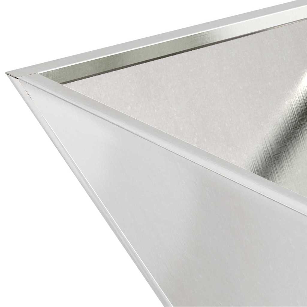 Trädgårdsplanterare 5 pcs Silver 35 x 35 x 15 cm Rostfritt stål