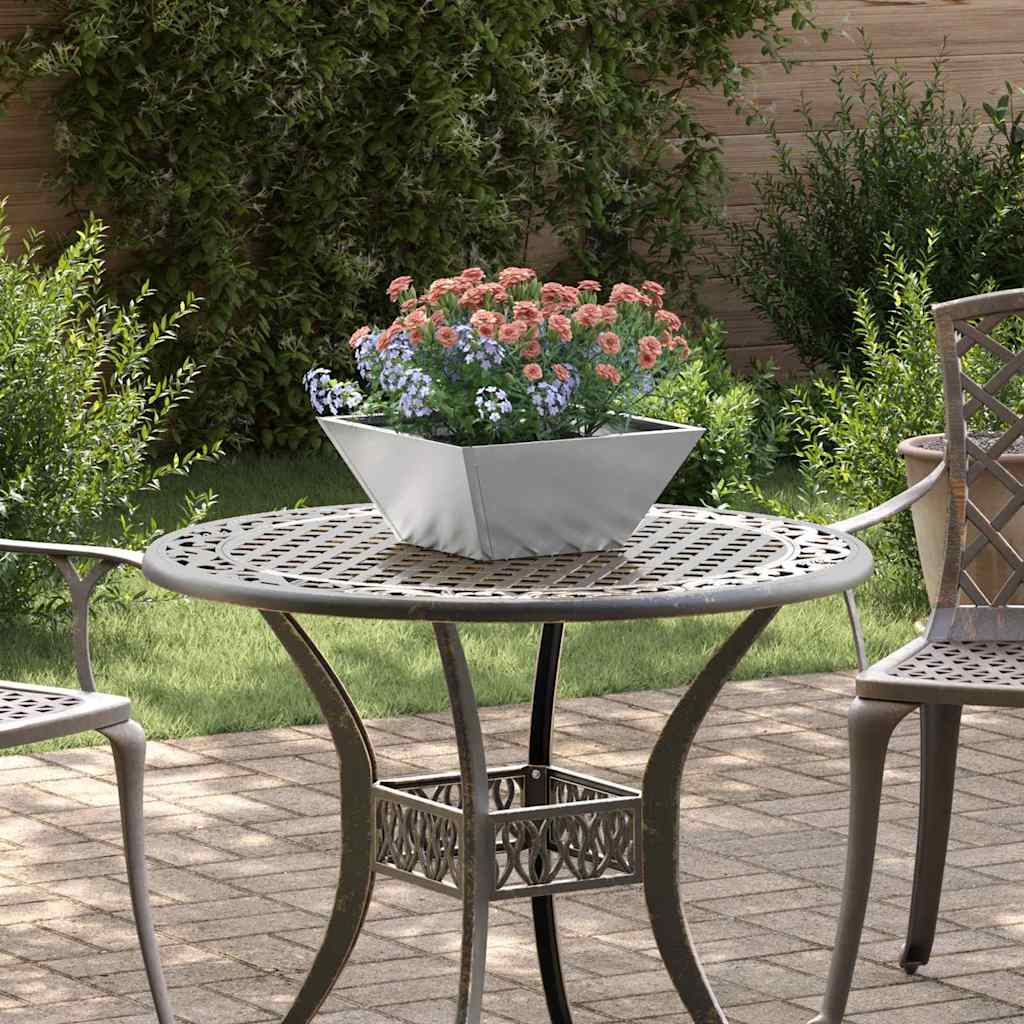 Trädgårdsplanterare 5 pcs Silver 35 x 35 x 15 cm Rostfritt stål