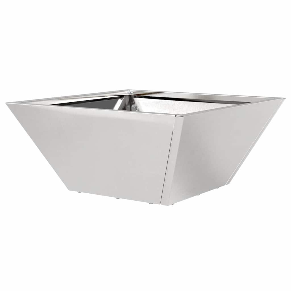 Trädgårdsplanterare 5 pcs Silver 35 x 35 x 15 cm Rostfritt stål