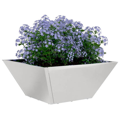 Trädgårdsplanterare 5 pcs Silver 35 x 35 x 15 cm Rostfritt stål