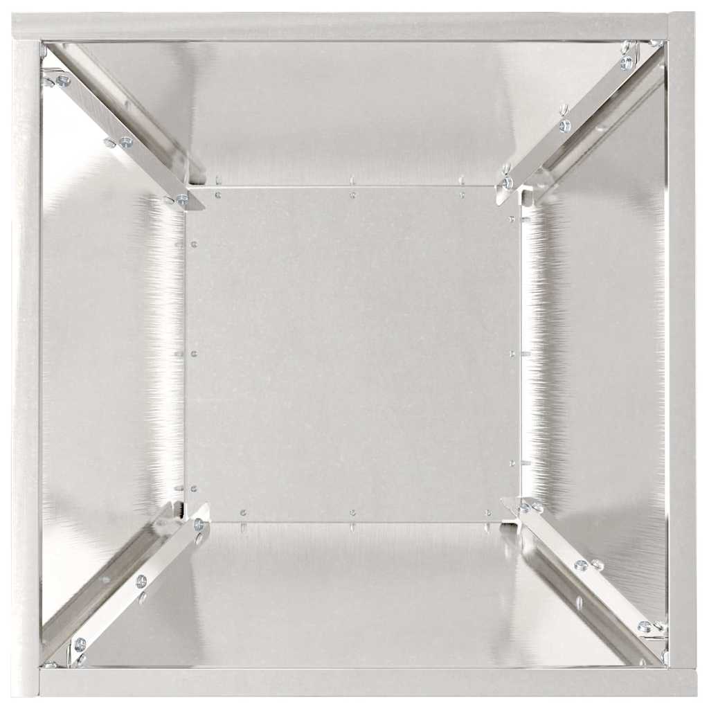 Trädgårdsplanterare 5 pcs Silver 35 x 35 x 15 cm Rostfritt stål