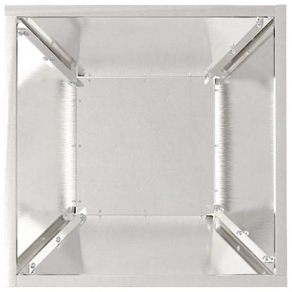 Trädgårdsplanterare 5 pcs Silver 35 x 35 x 15 cm Rostfritt stål