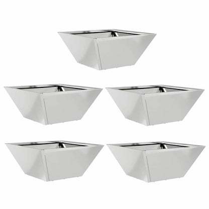 Trädgårdsplanterare 5 pcs Silver 35 x 35 x 15 cm