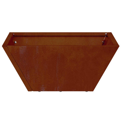 Trädgårdsplanterare 5 pcs Rostig 35 x 35 x 15 cm