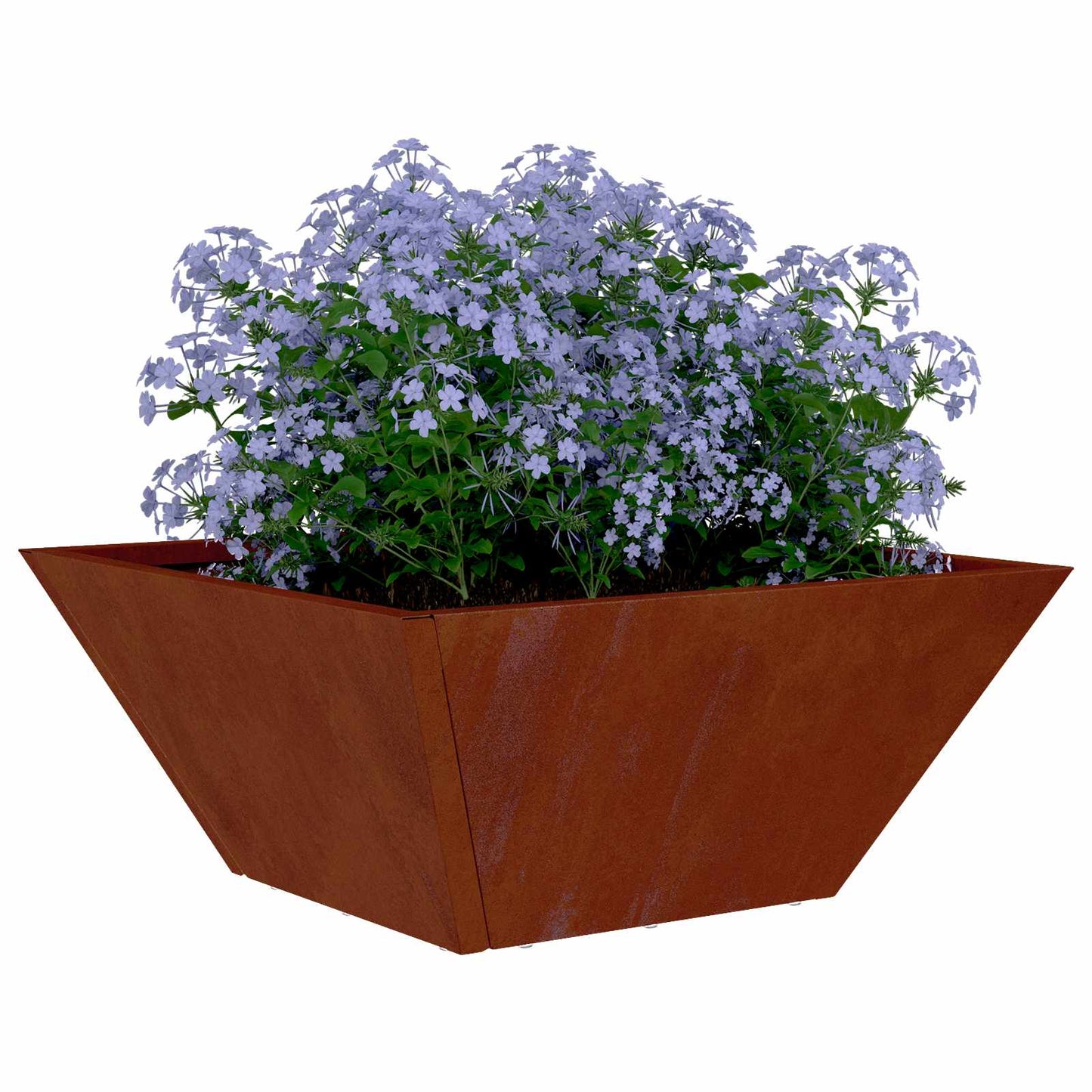 Trädgårdsplanterare 5 pcs Rostig 35 x 35 x 15 cm