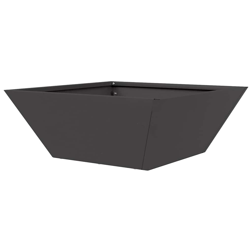Trädgårdsplanterare Svart 40 x 40 x 15 cm Kallvalsat stål