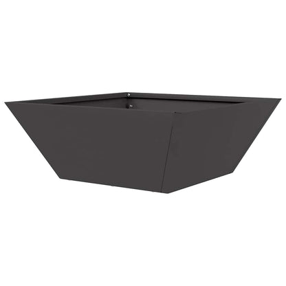 Trädgårdsplanterare Svart 40 x 40 x 15 cm Kallvalsat stål