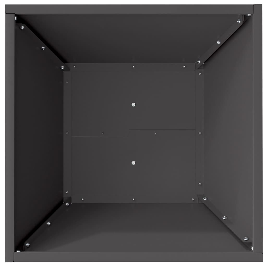 Trädgårdsplanterare Svart 40 x 40 x 15 cm Kallvalsat stål
