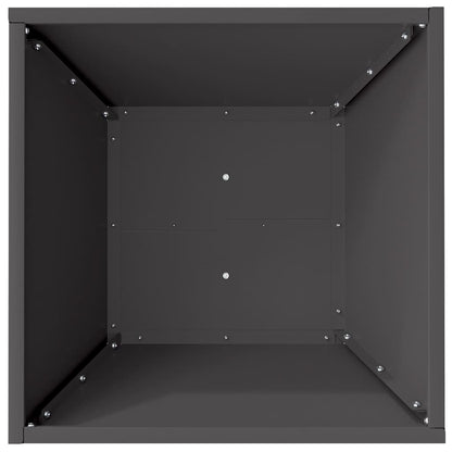 Trädgårdsplanterare Svart 40 x 40 x 15 cm Kallvalsat stål