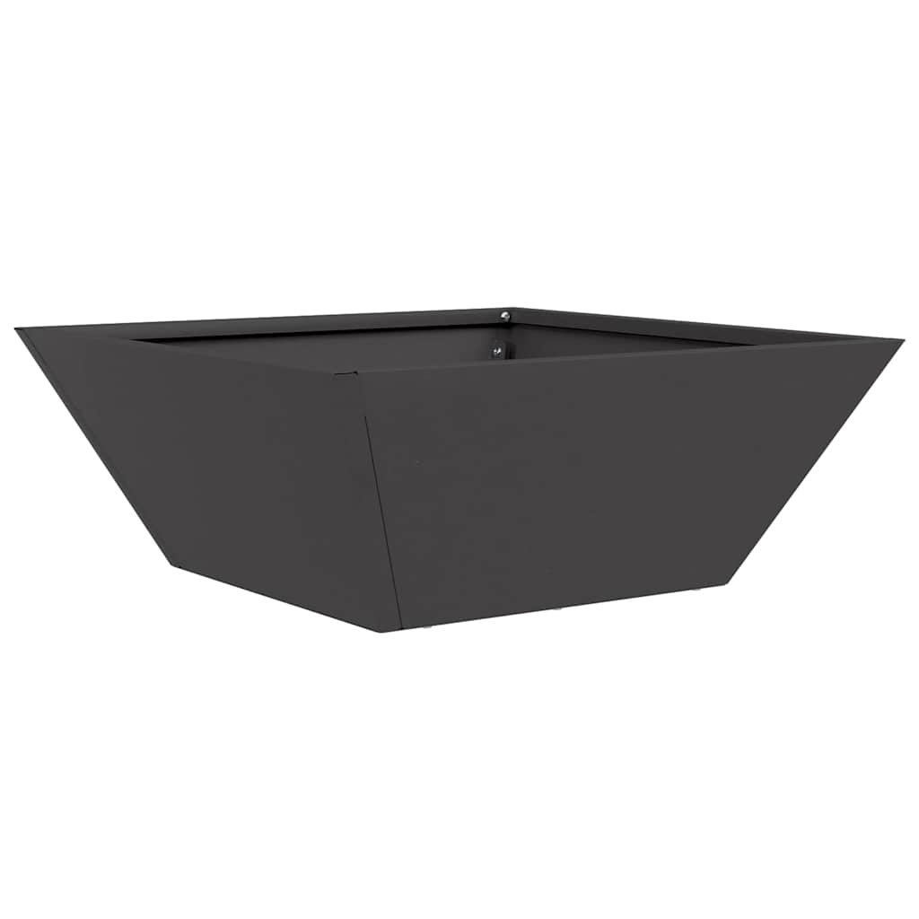 Trädgårdsplanterare 5 pcs Svart 40 x 40 x 15 cm Kallvalsat stål