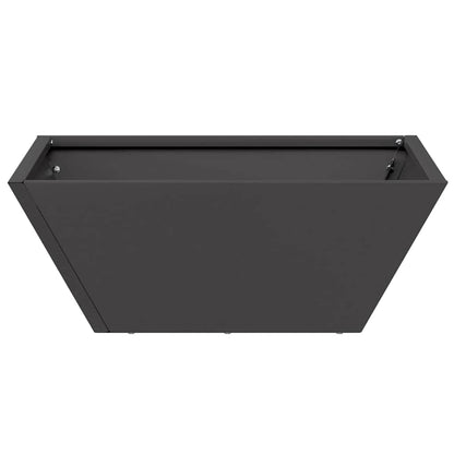 Trädgårdsplanterare 5 pcs Svart 40 x 40 x 15 cm Kallvalsat stål