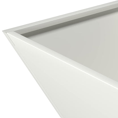 Trädgårdsplanterare 5 pcs Vit 40 x 40 x 15 cm Kallvalsat stål
