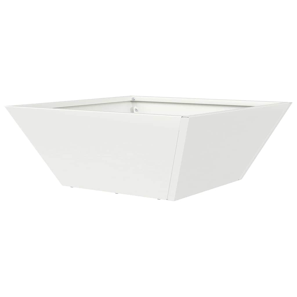 Trädgårdsplanterare 5 pcs Vit 40 x 40 x 15 cm Kallvalsat stål