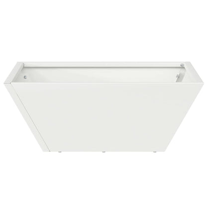 Trädgårdsplanterare 5 pcs Vit 40 x 40 x 15 cm Kallvalsat stål