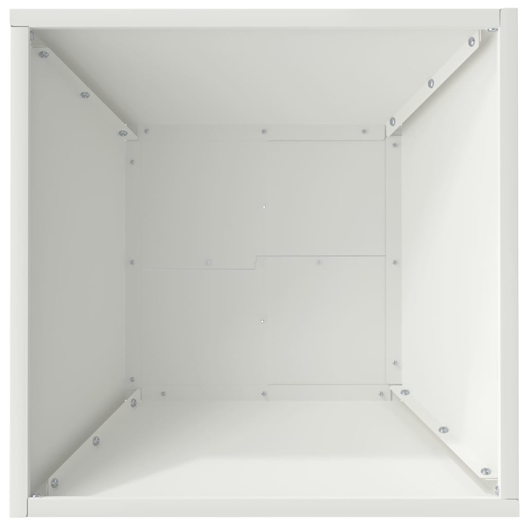 Trädgårdsplanterare 5 pcs Vit 40 x 40 x 15 cm Kallvalsat stål