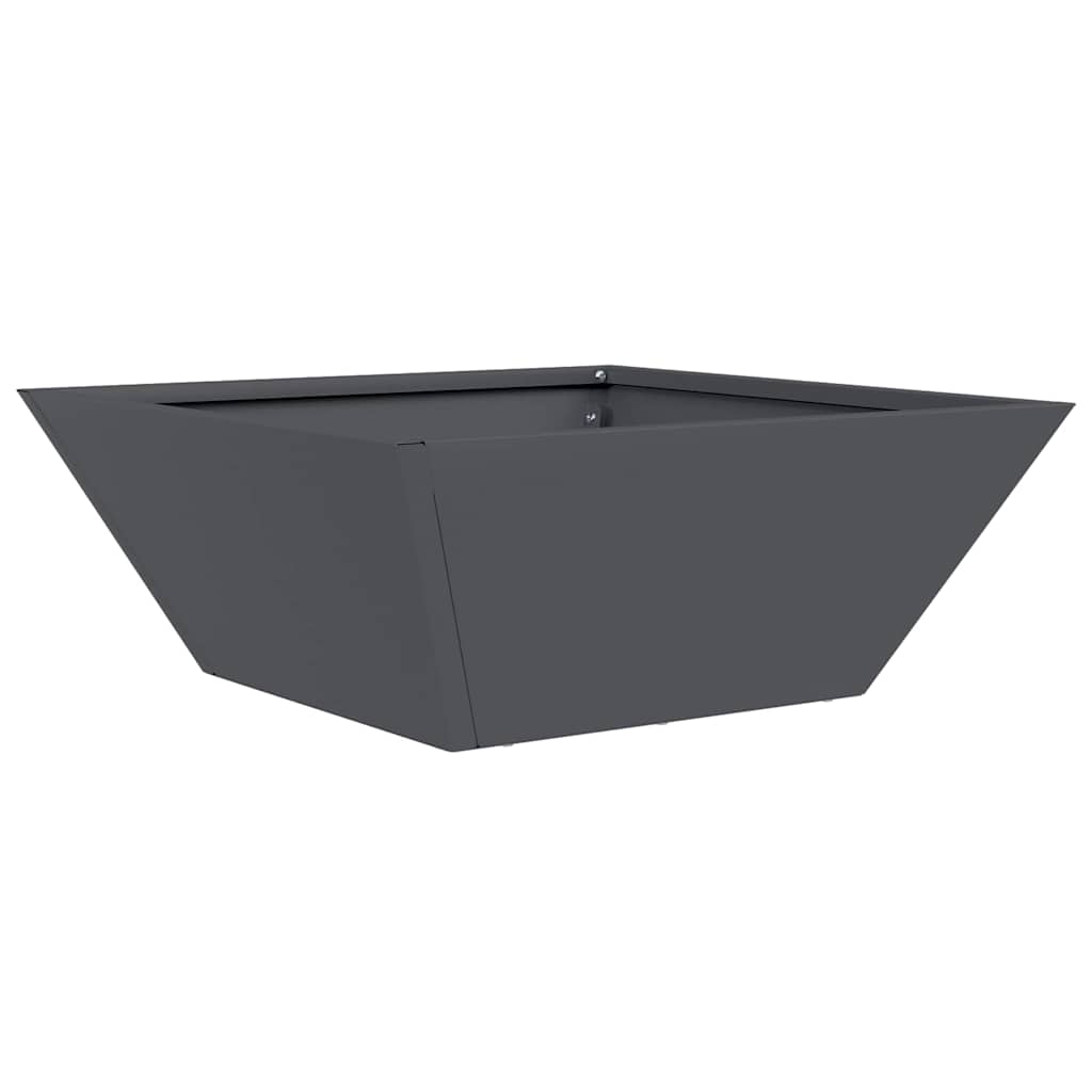 Trädgårdsplanterare Antracit 40 x 40 x 15 cm Kallvalsat stål