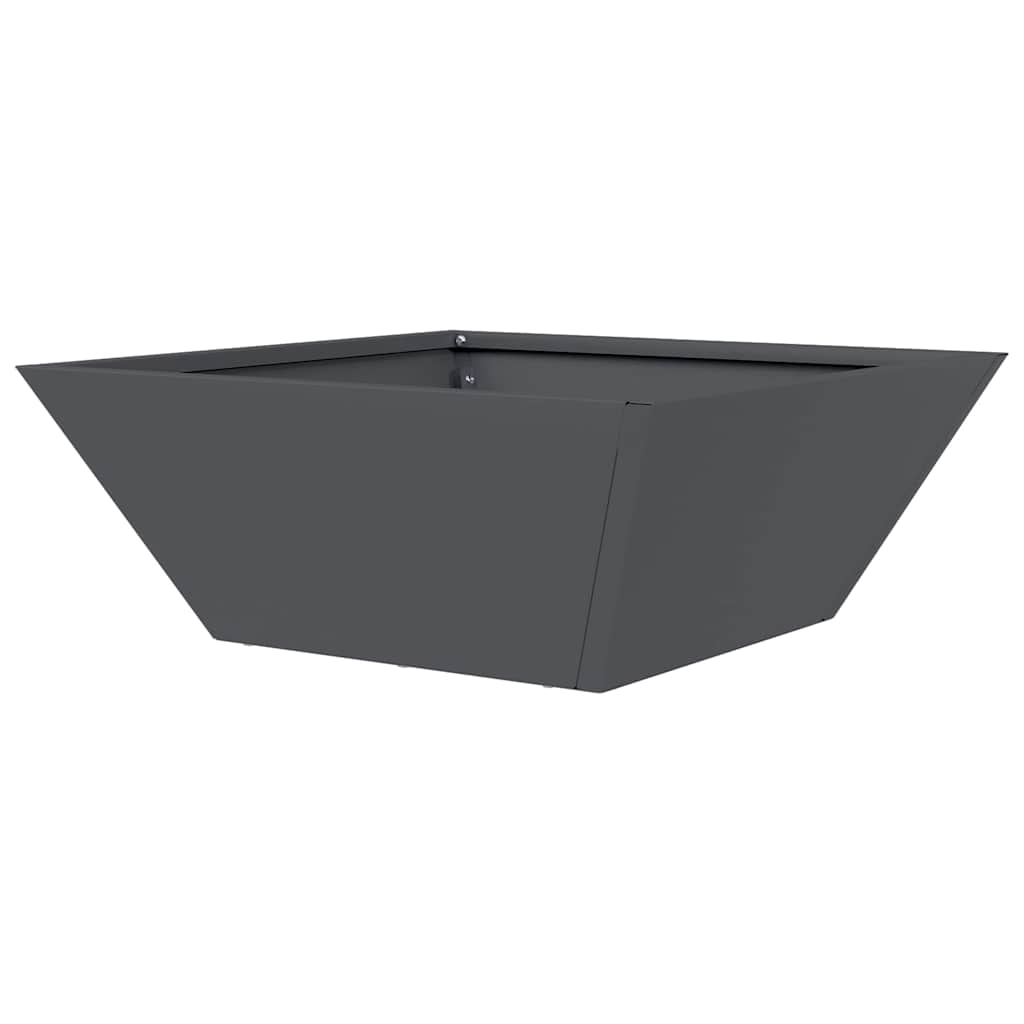 Trädgårdsplanterare Antracit 40 x 40 x 15 cm Kallvalsat stål