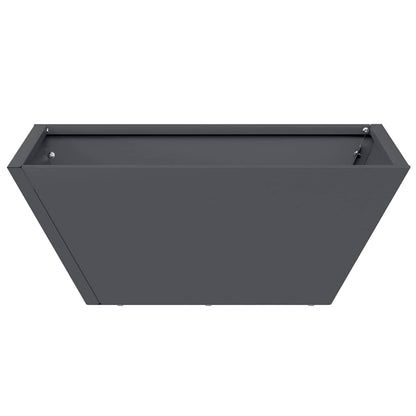 Trädgårdsplanterare Antracit 40 x 40 x 15 cm Kallvalsat stål