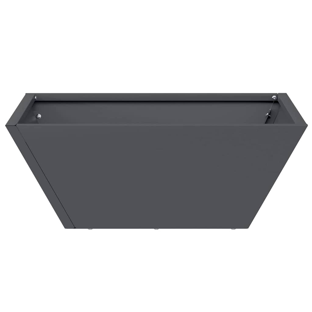 Trädgårdsplanterare Antracit 40 x 40 x 15 cm Kallvalsat stål