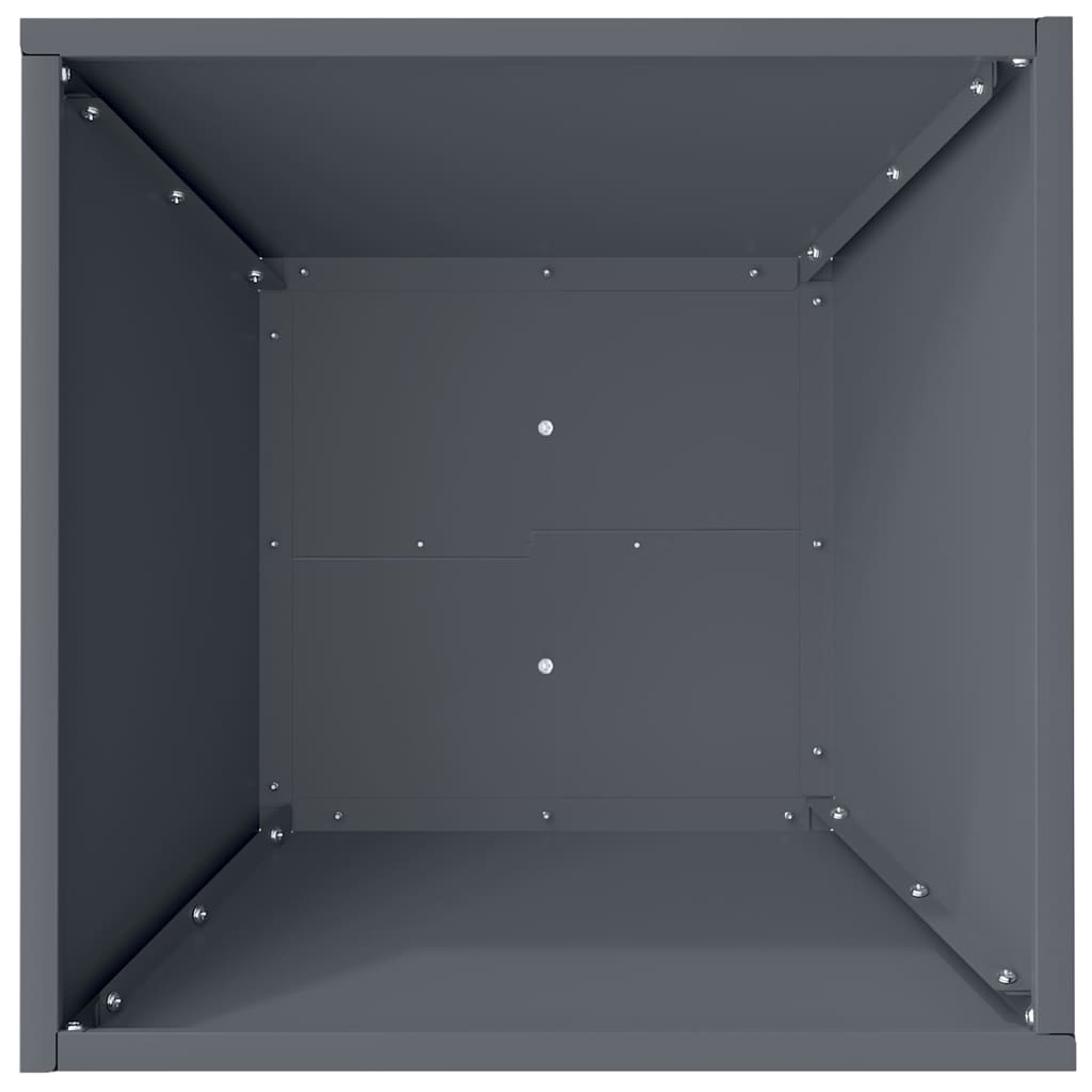 Trädgårdsplanterare Antracit 40 x 40 x 15 cm Kallvalsat stål