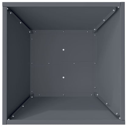 Trädgårdsplanterare Antracit 40 x 40 x 15 cm Kallvalsat stål