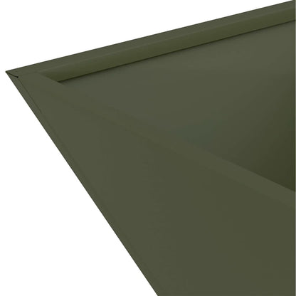 Trädgårdsplanterare Olivgrön 40 x 40 x 15 cm Kallvalsat stål