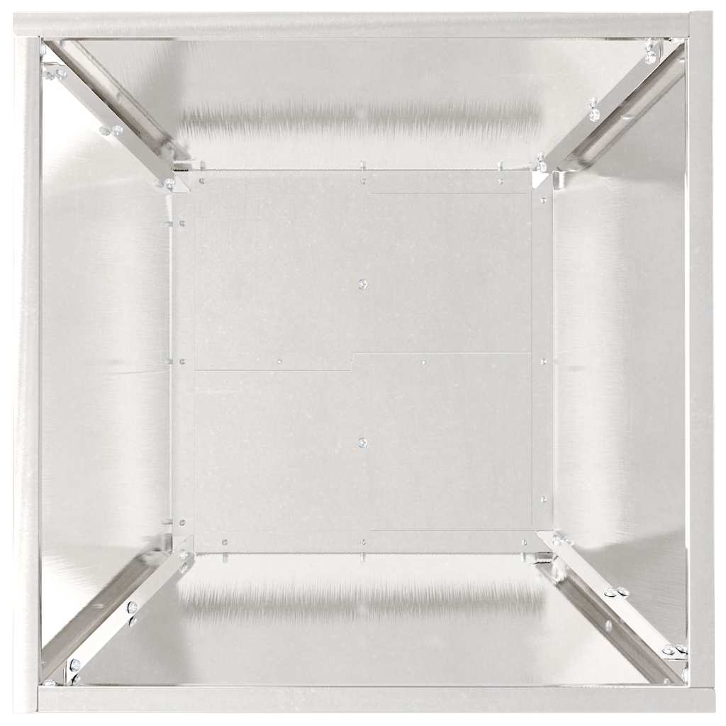 Trädgårdsplanterare Silver 40 x 40 x 15 cm Rostfritt stål