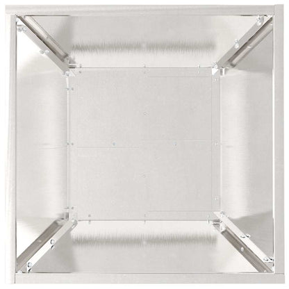 Trädgårdsplanterare 5 pcs Silver 40 x 40 x 15 cm Rostfritt stål