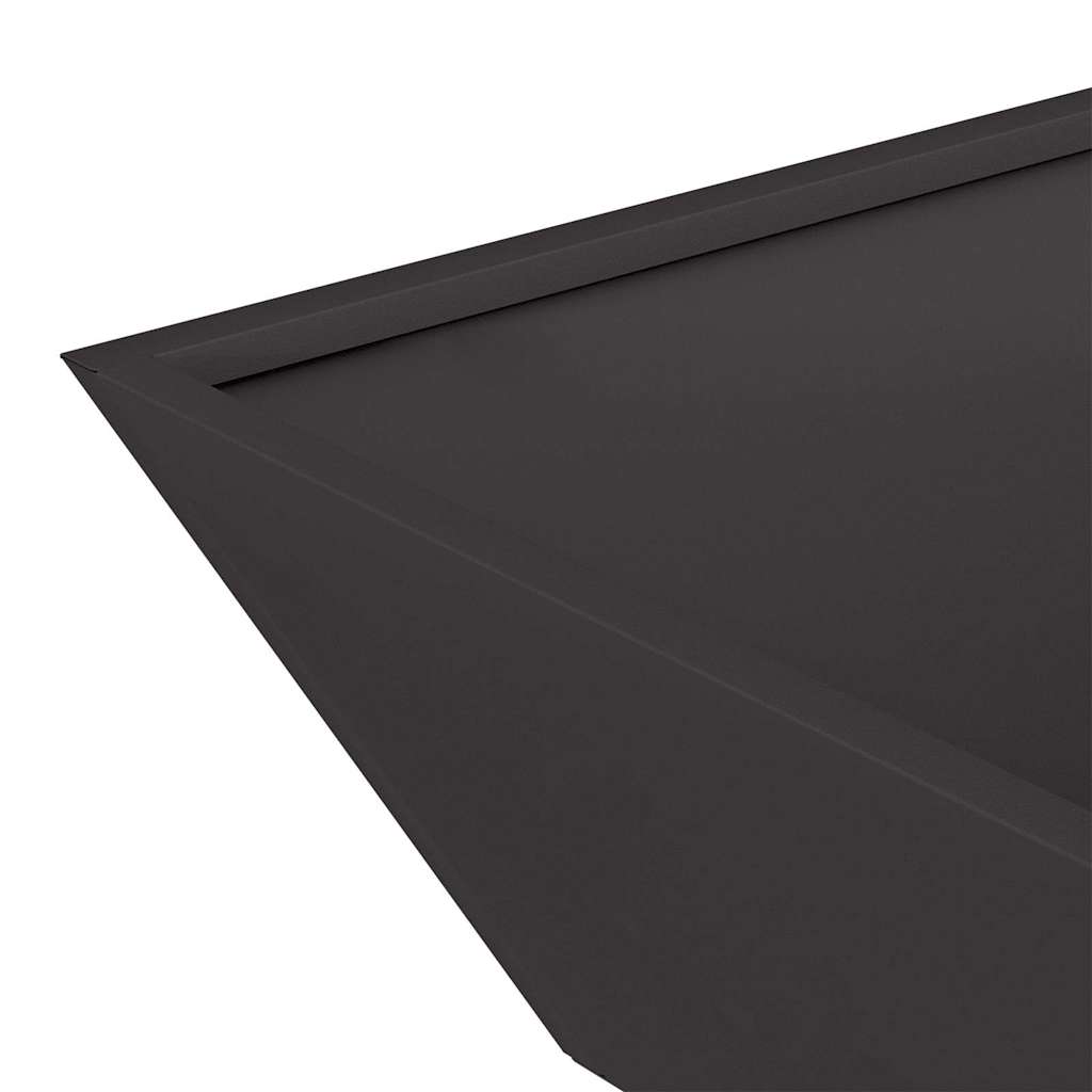 Trädgårdsplanterare Svart 50 x 50 x 15 cm Kallvalsat stål