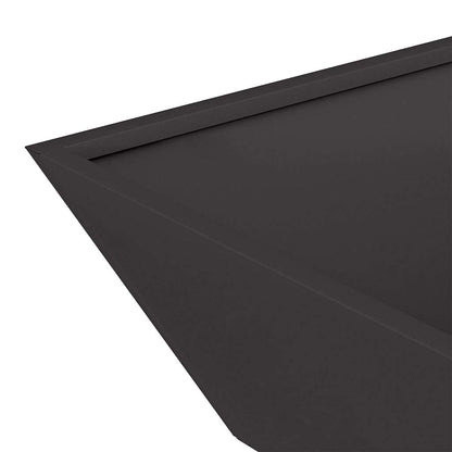 Trädgårdsplanterare Svart 50 x 50 x 15 cm Kallvalsat stål