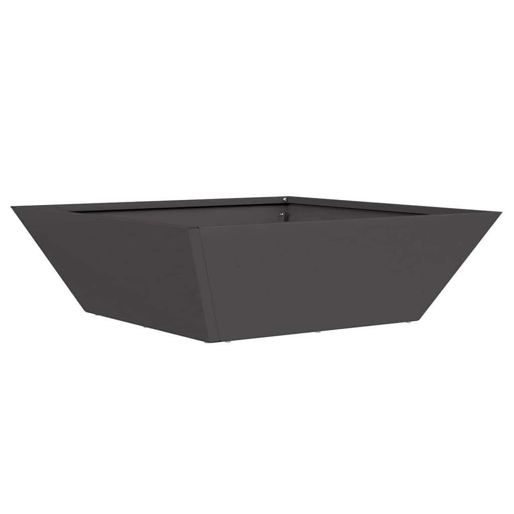 Trädgårdsplanterare Svart 50 x 50 x 15 cm Kallvalsat stål