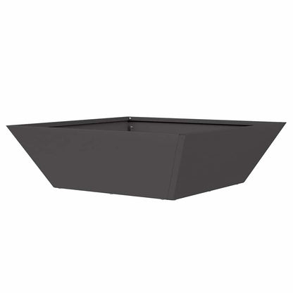 Trädgårdsplanterare Svart 50 x 50 x 15 cm Kallvalsat stål