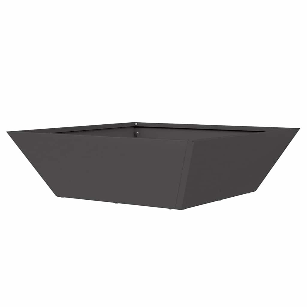Trädgårdsplanterare 5 pcs Svart 50 x 50 x 15 cm Kallvalsat stål