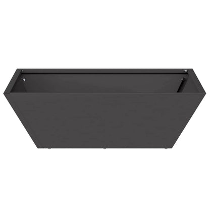 Trädgårdsplanterare 5 pcs Svart 50 x 50 x 15 cm Kallvalsat stål