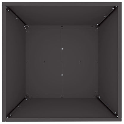 Trädgårdsplanterare 5 pcs Svart 50 x 50 x 15 cm Kallvalsat stål