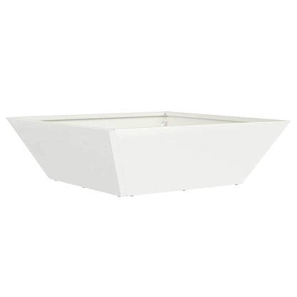 Trädgårdsplanterare 5 pcs Vit 50 x 50 x 15 cm Kallvalsat stål