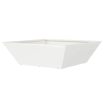 Trädgårdsplanterare 5 pcs Vit 50 x 50 x 15 cm Kallvalsat stål