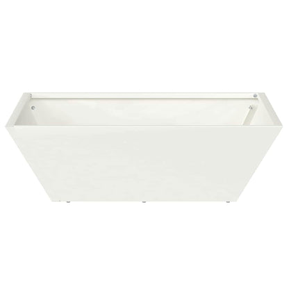 Trädgårdsplanterare 5 pcs Vit 50 x 50 x 15 cm Kallvalsat stål