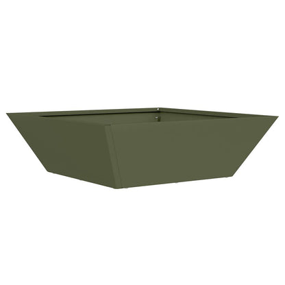 Trädgårdsplanterare Olivgrön 50 x 50 x 15 cm Kallvalsat stål